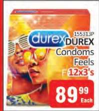 DUREX Condoms Feels 12x3's
