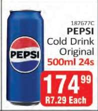 PEPSI Cold Drink Original 500ml 24s
