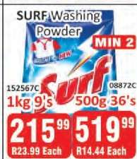 SURF Washing Powder 1kg 9's