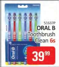 ORAL B Toothbrush Clean 6s
