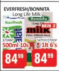 EVERFRESH/BONNITA Long Life Milk