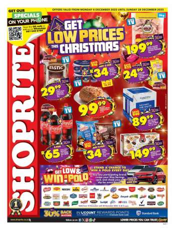 Shoprite catalogue  - 08/12/2025 - 28/12/2025.