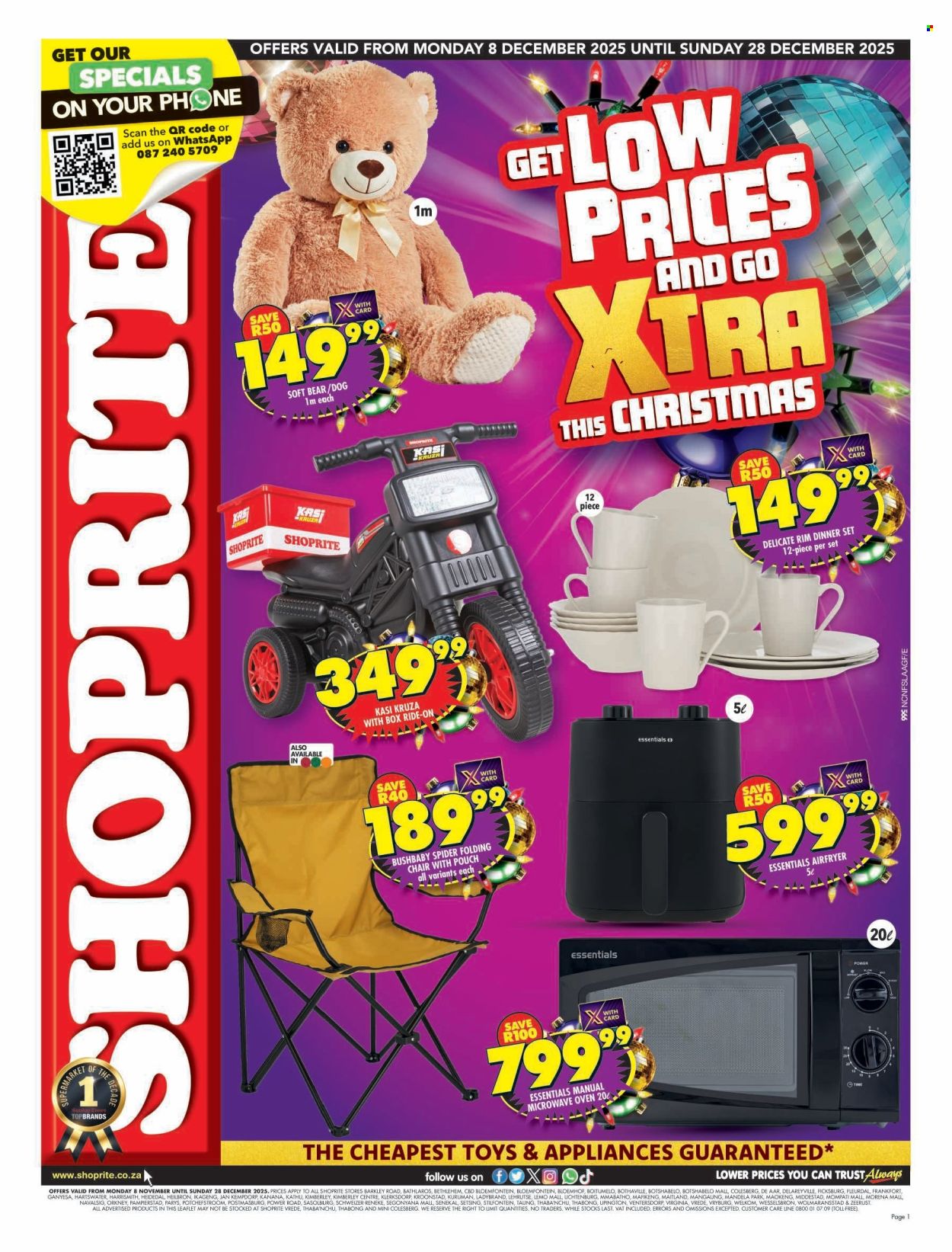 Shoprite specials - 08/12/2025 - 28/12/2025. Page 1