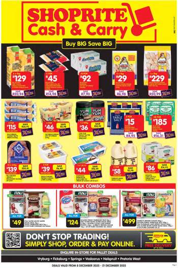 Shoprite catalogue  - 08/12/2025 - 21/12/2025.