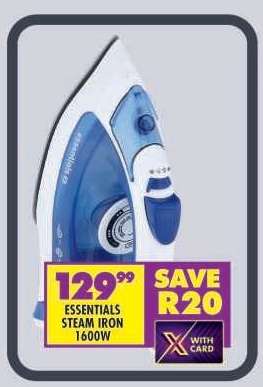 Essentials Steam Iron 1600W