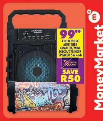 XCEED PULSE MINI TUBE GRAFFITI/MINI DISCO/CYLINDER SPEAKER 5W