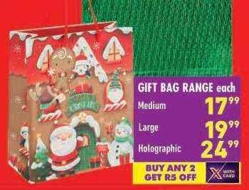 GIFT BAG RANGE each