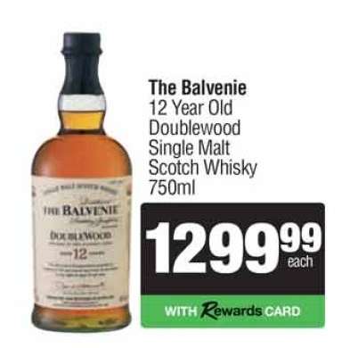 The Balvenie 12 Year Old Doublewood Single Malt Scotch Whisky 750ml