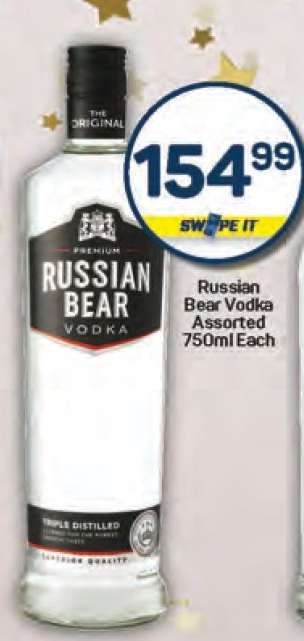 Russian Bear Vodka Assorted 750ml Each