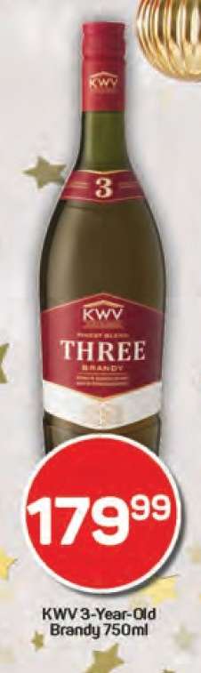 KWV 3-Year Old Brandy 750ml