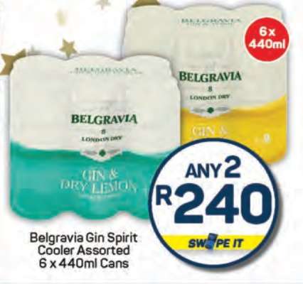 Belgravia Gin Spirit Cooler Assorted 6 x 440ml Cans