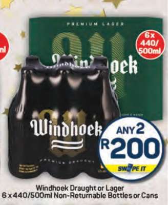 Windhoek Draught or Lager