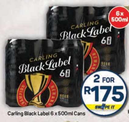 Carling Black Label 6 x 500ml Cans