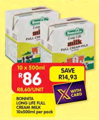 BONNITA LONG LIFE FULL CREAM MILK