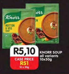 KNORR SOUP all variants 10x50g