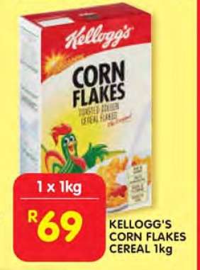 Kellogg's Corn Flakes Cereal 1kg