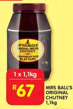 MRS BALL'S ORIGINAL CHUTNEY 1,1kg