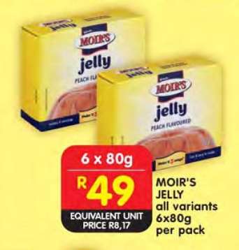 MOIR'S JELLY all variants 6x80g per pack