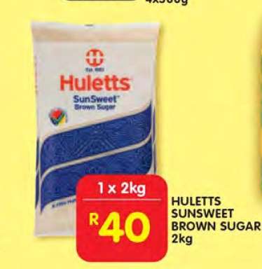 Huletts SunSweet
Brown Sugar 2kg