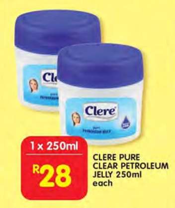 CLERE PURE CLEAR PETROLEUM JELLY 250ml