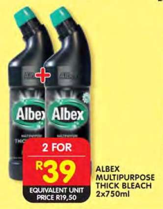 ALBEX MULTIPURPOSE THICK BLEACH 2x750ml