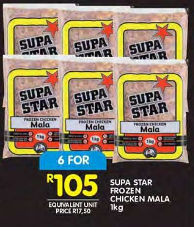 SUPA STAR FROZEN CHICKEN MALA 1kg
