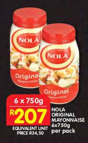 NOLA ORIGINAL MAYONNAISE 6x750g