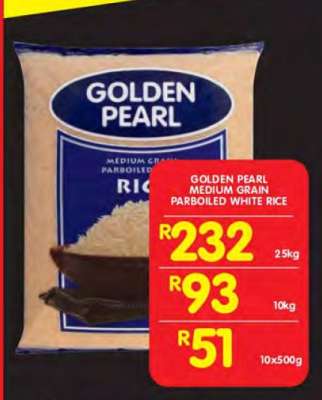 GOLDEN PEARL MEDIUM GRAIN PARBOILED WHITE RICE