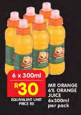 MR ORANGE 6% ORANGE JUICE