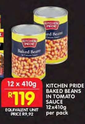 KITCHEN PRIDE BAKED BEANS IN TOMATO SAUCE