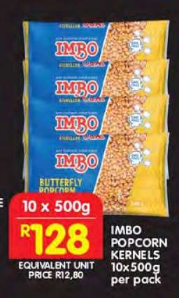 IMBO POPCORN KERNELS 10x500g