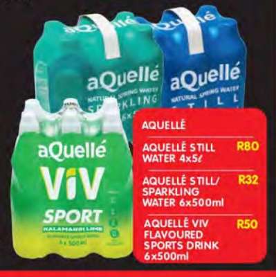 AQUELLÉ STILL/SPARKLING WATER 6x500ml