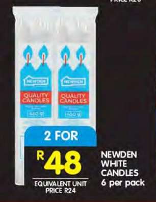 NEWDEN WHITE CANDLES