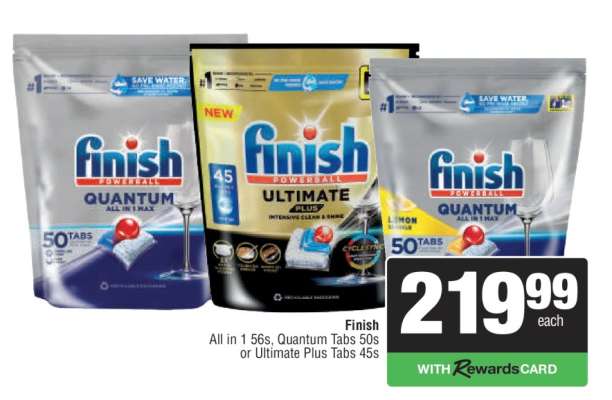 Finish All in 1 56s, Quantum Tabs 50s or Ultimate Plus Tabs 45s