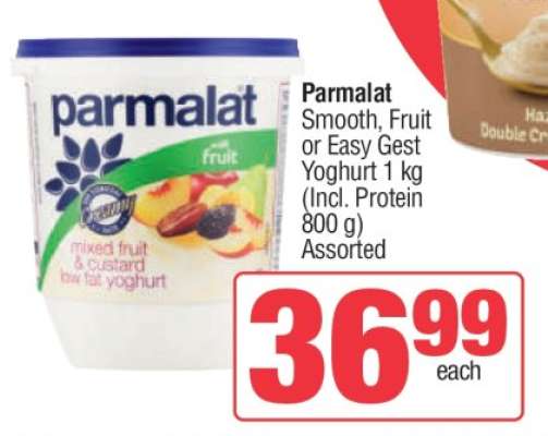 Parmalat Smooth, Fruit or Easy Gest Yoghurt 1 kg