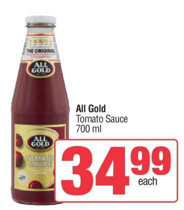 ALL GOLD Tomato Sauce