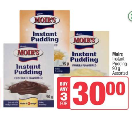 Moirs Instant Pudding