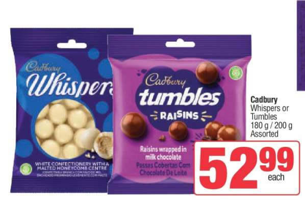CADBURY Whispers or Tumbles