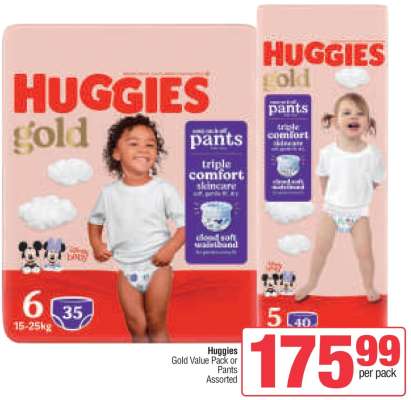 Huggies Gold Value Pack or Pants Assorted