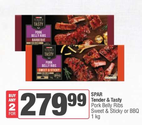SPAR Tender & Tasty Pork Belly Ribs