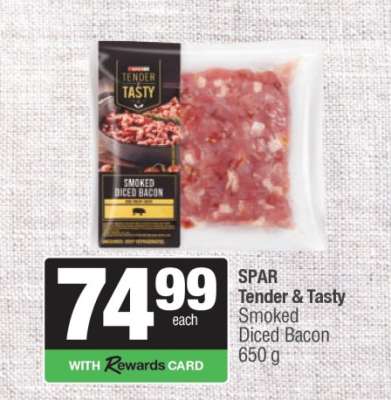 SPAR Tender & Tasty Smoked Diced Bacon