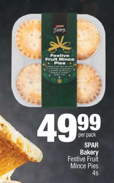 SPAR Bakery Festive Fruit Mince Pies 4s