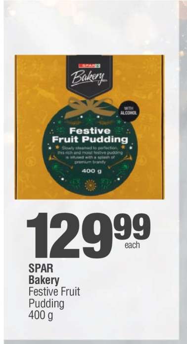 SPAR Bakery Festive Fruit Pudding