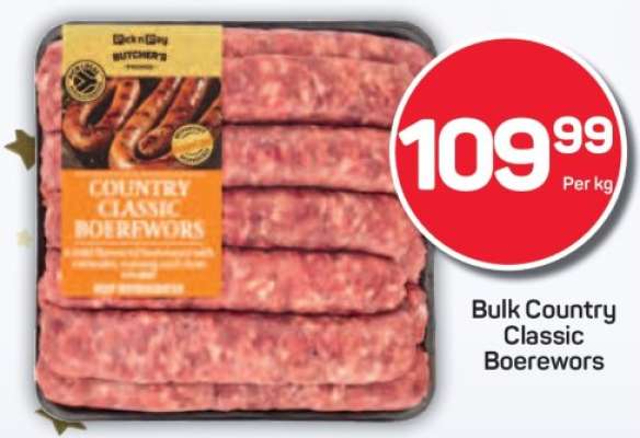 Bulk Country Classic Boerewors