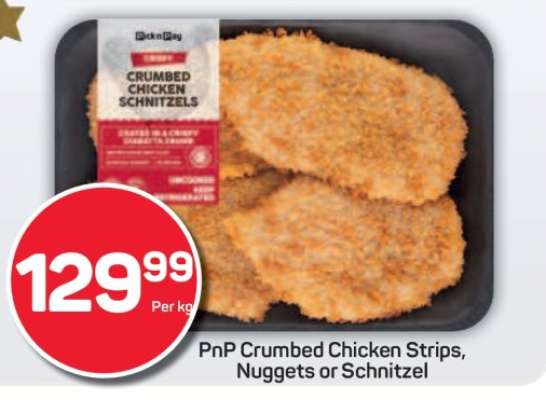PnP Crumbed Chicken Strips, Nuggets or Schnitzel