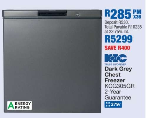 Dark Grey Chest Freezer