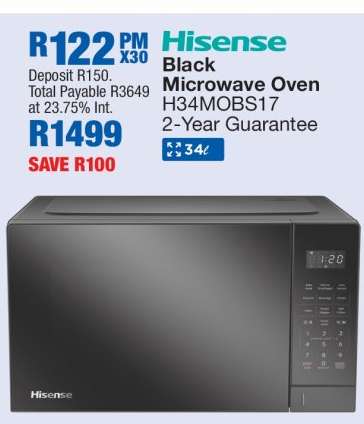 Hisense Black Microwave Oven H34MOBS17