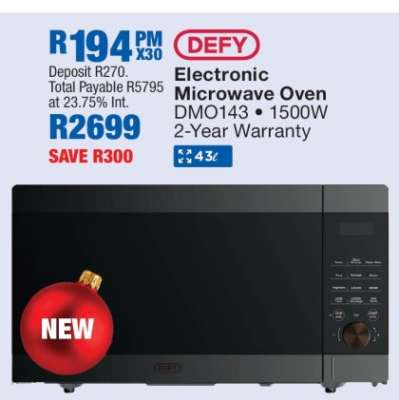 Defy Electronic Microwave Oven