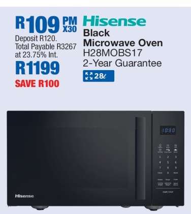Hisense Black Microwave Oven H28MOBS17