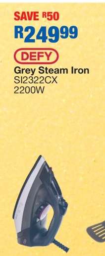 DEFY Grey Steam Iron